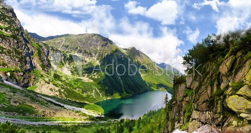 Fototapeta Tatra mountains and Eye of the Sea in Poland