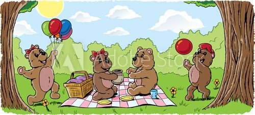Fototapeta Teddy bear picnic