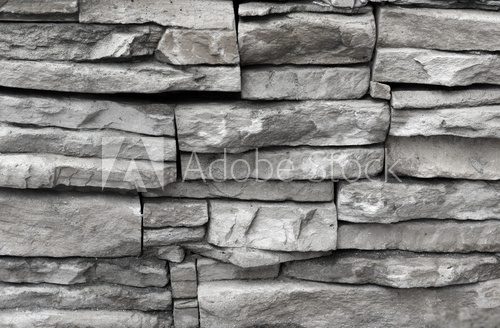 Fototapeta Texture of Rectangle stone wall. Grey.