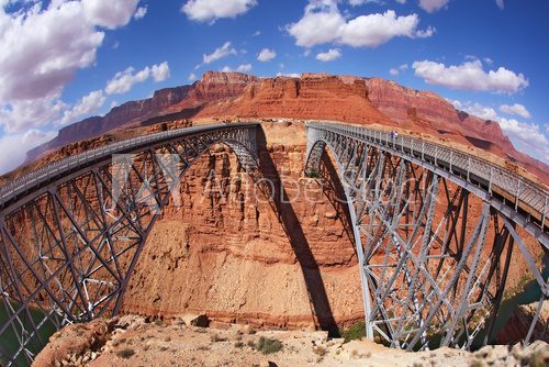 Fototapeta The famous double Navajo Bridge