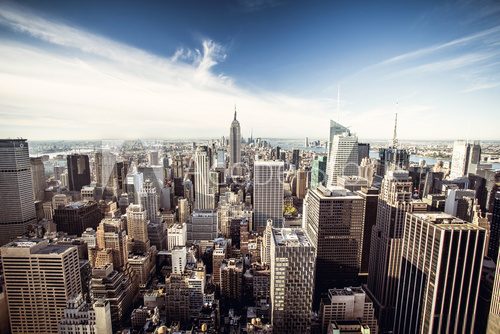 Fototapeta Top view of New York City