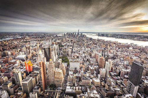 Fototapeta Top view of New York City