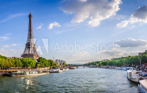 Fototapeta Tour Eiffel et pont d'IÃ©na