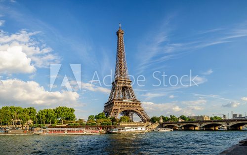Fototapeta Tour Eiffel et pont d'IÃ©na