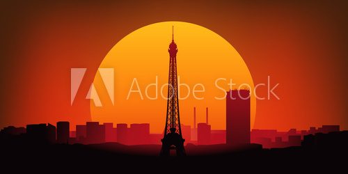 Fototapeta Tour_Eiffel-Soleil