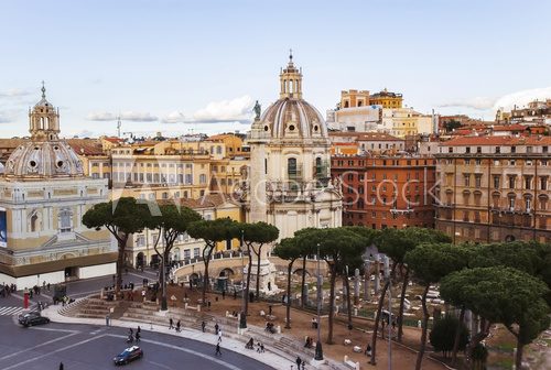 Fototapeta Tourist attractions in Rome - Piazza Venezia