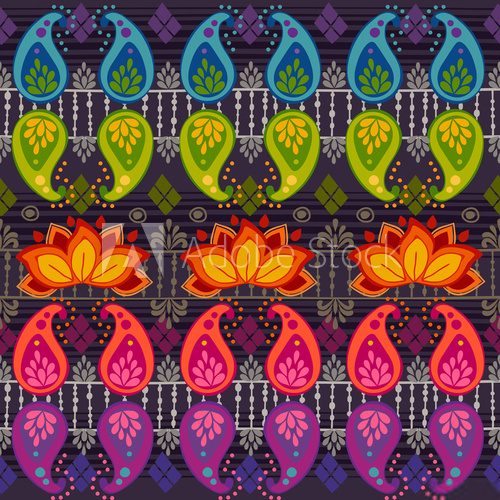Fototapeta Tribal seamless pattern. It can be used for cloth, jackets , bags , notebooks , cards, envelopes , pads , blankets , furniture, packing
