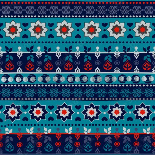 Fototapeta Tribal seamless pattern. It can be used for cloth, jackets, bags, notebooks, cards, envelopes, pads, blankets, furniture, packing