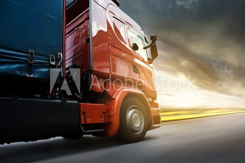 Fototapeta Truck at Sunset