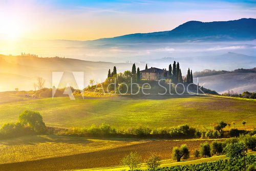 Fototapeta Tuscany at sunrise