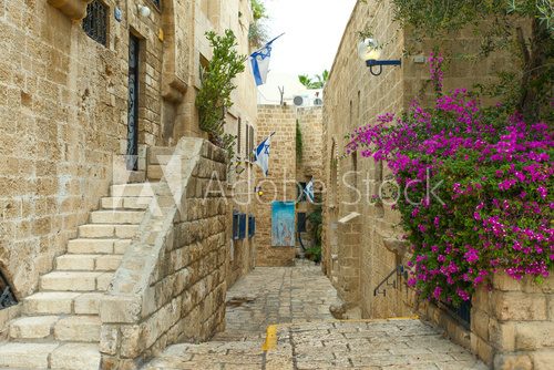 Fototapeta Typical alley in Jaffa, Tel Aviv - Israel