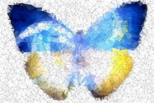 Fototapeta Ukraine butterfly freedom abstract geometric background