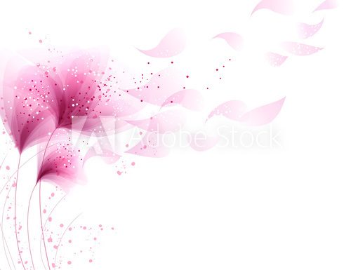 Fototapeta vector background with pink flowers