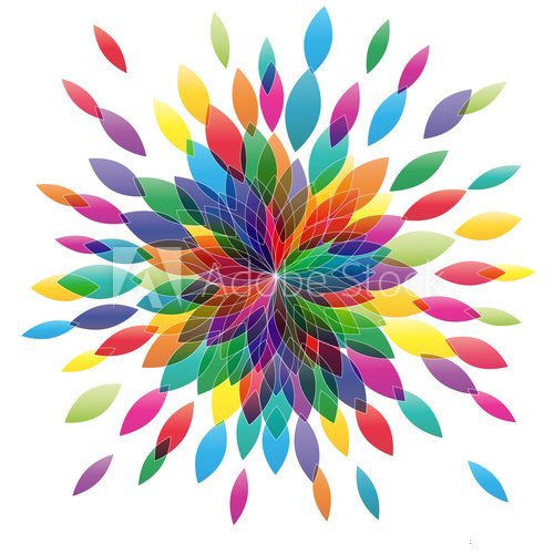 Fototapeta Vector flower in abstract shape. Spring concept