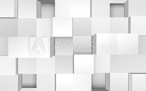 Fototapeta Vector illustration of 3d cubes