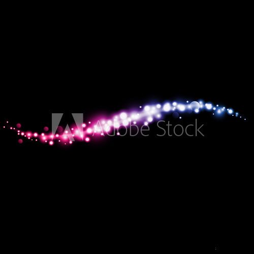 Fototapeta Vector neon star dust glittering sparkles wave