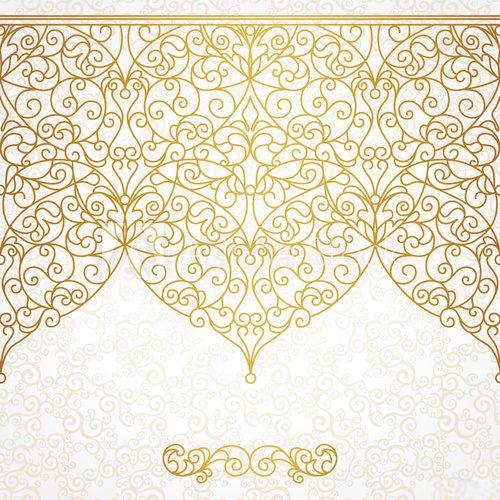 Fototapeta Vector ornate seamless border in Eastern style.