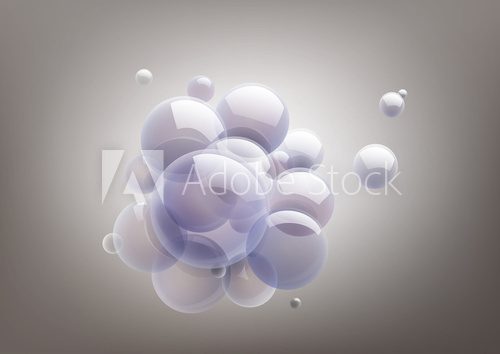 Fototapeta Vector soap bubbles, you can change colors