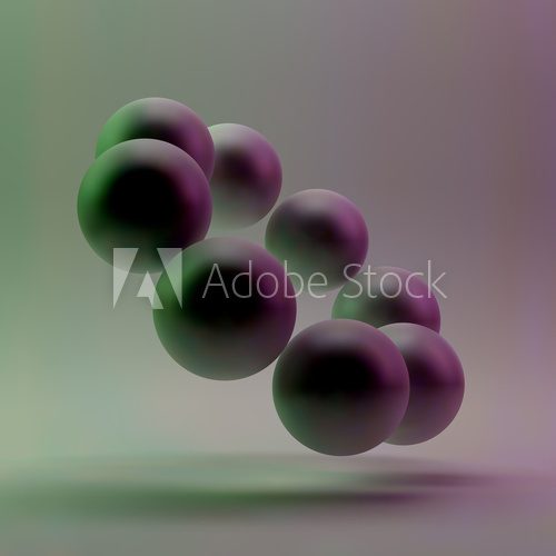Fototapeta Vector spheres background. 3D vector illustration.