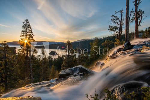 Fototapeta View from Eagle Falls, Lake Tahoe (sun rise)