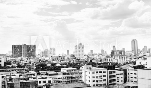 Fototapeta View of Bangkok city on the Thonburi side
