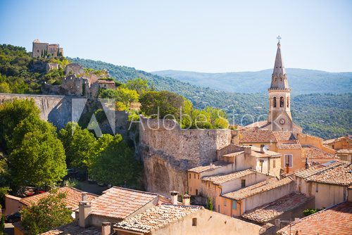Fototapeta View of Saint Saturnin d Apt, Provence, France