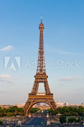 Fototapeta View on Eiffel Tower at sunset, Paris, France