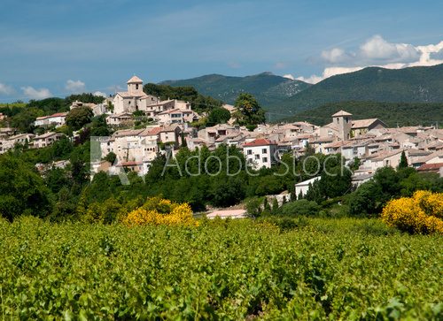 Fototapeta Vinsobres (Provence) im Blick