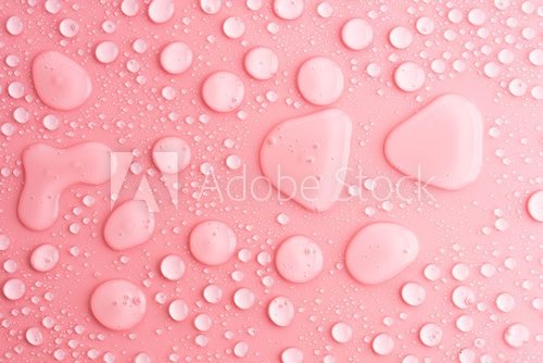 Fototapeta water drops pink  background