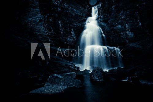 Fototapeta waterfall in the night