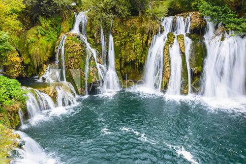 Fototapeta Waterfalls of Martin Brod on Una national park, Bosnia and Herzegovina