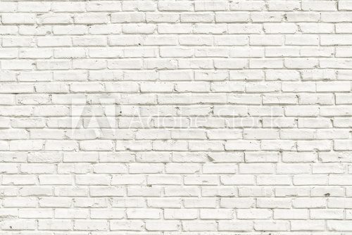 Fototapeta White brick wall background