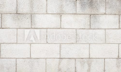 Fototapeta White cement block wall texture and background