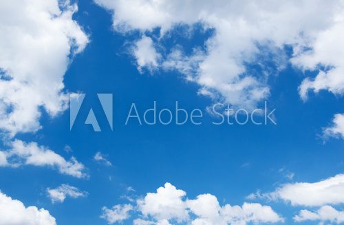 Fototapeta White clouds in blue sky.