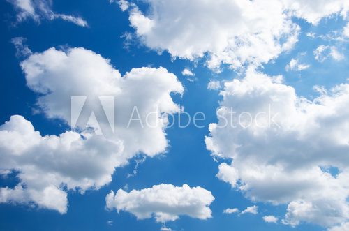 Fototapeta White clouds in blue sky.