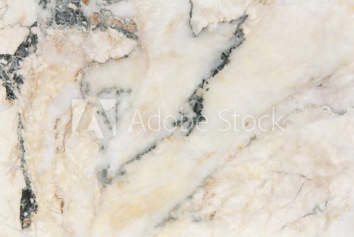 Fototapeta White marble texture in natural pattern with high resolution for background and design art work. White stone floor.