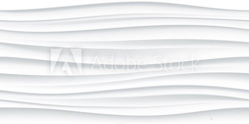 Fototapeta White seamless wave texture pattern background
