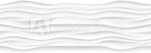 Fototapeta White wavy panel seamless texture background.