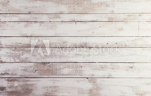 Fototapeta White wooden boards with texture as background