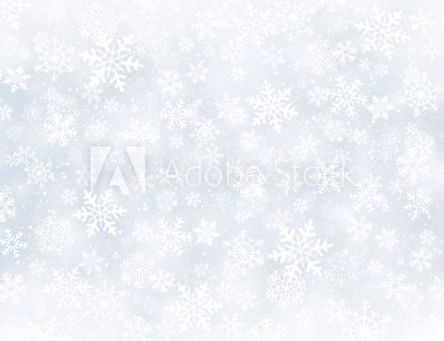 Fototapeta Winter snowflakes background