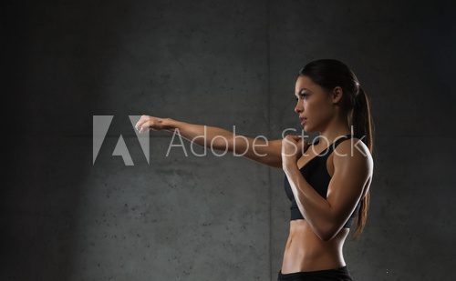 Fototapeta woman boxing in gym