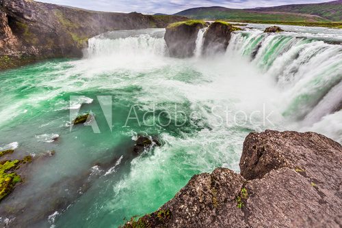 Fototapeta Wonderful Godafoss waterfall in Iceland