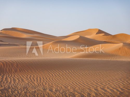 Fototapeta Wüste im Oman in goldenes Licht getaucht