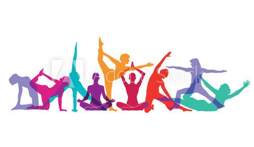 Fototapeta Yoga und Gymnastik Posen