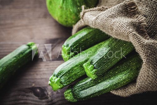 Fototapeta zucchini in sack