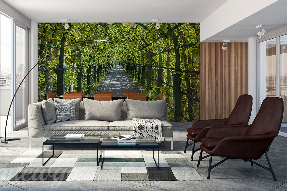 Aranżacja Fototapety Zielona pergola