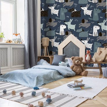 Aranżacja Fototapety Pieski małe dwa…